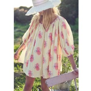 LoveShackFancy SIZE S Tunic Este in Mellow Yellow